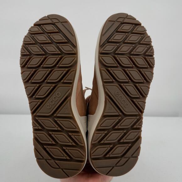 NWT Ecco Women's Tan Solice Leather Cashmere Insulated High Boots Size 39 - Picture 9 of 11